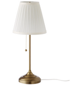 IKEA ARSTID Table Lamp, Brass - White FREE SHIPPING